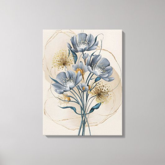 Azure Elegance Leinwanddruck (Vorderseite)