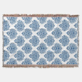 Azure Elegant Damask Decke (Vorderseite)