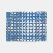Azure Elegant Grid Dots Fleecedecke (Vorderseite (Horizontal))