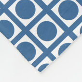 Azure Elegant Grid Dots Fleecedecke (Ecke)