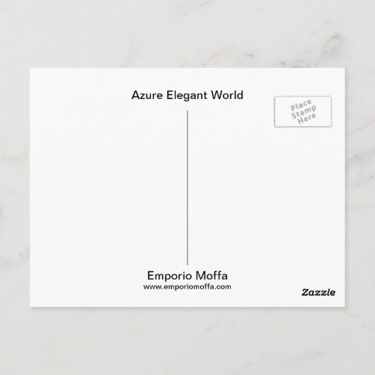 Azure Elegant World Postkarte (Rückseite)