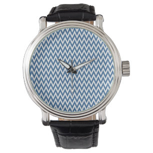 Azure Elegantes Zickzack Design Armbanduhr