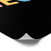 Azure Feline Meow-Velity Poster (Ecke)