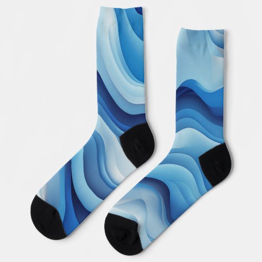Azure Flow: Ein Traum in Blau Socken (Linkes Detail)