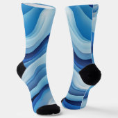 Azure Flow: Ein Traum in Blau Socken (Gewinkelt)