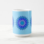 Azure Flower Mandala Mug Kaffeetasse (Mittel)