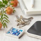 Azure Fragment Personalized Square Keychain Schlüsselanhänger (Seite)