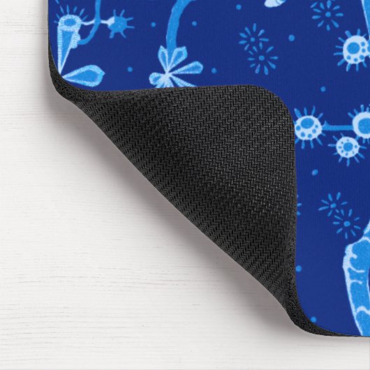 Azure Frost Blume Mousepad (Ecke)