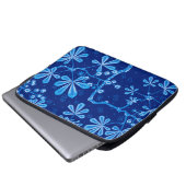 Azure Frost Blume Neoprene Laptop Sleeve (Vorne Knopf)