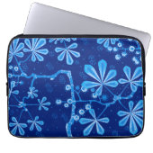 Azure Frost Blume Neoprene Laptop Sleeve (Vorderseite)