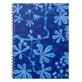 Azure Frost Blume Notebook Notizblock (Vorderseite)