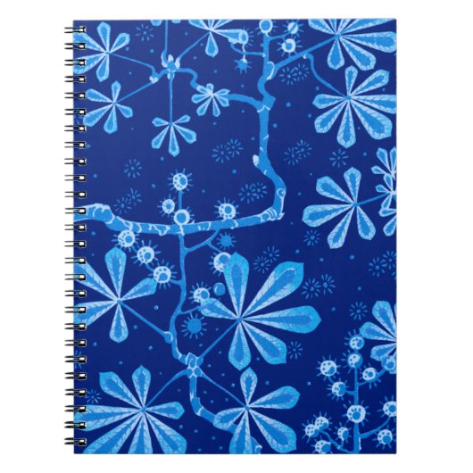 Azure Frost Blume Notebook Notizblock (Vorderseite)