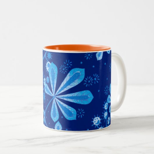 Azure Frost Blume Tasse (VorderseiteRechts)