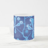 Azure Frost Blume Tasse (Vorderseite Links)