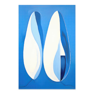 Azure Geometric Serenade Abstrakt Fotodruck