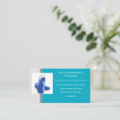 Azure Grey Blue Medical Clogs Uniform Visitenkarte (Stehend Vorderseite)