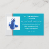 Azure Grey Blue Medical Clogs Uniform Visitenkarte (Vorderseite)