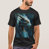 Azure Guardian: Fierce Dragon Art T-Shirt (Vorderseite)