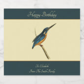 Azure Kingfisher Bierflaschenetikett (Einzelnes Label)