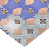 Azure Lattice Mosaic Geometric Pattern 1297 Mittelgroßer Tischläufer (Ecke)