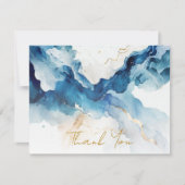 AZURE Marble Dreams Gala Dankeskarte (Vorderseite)