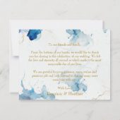 AZURE Marble Dreams Gala Dankeskarte (Rückseite)