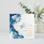 AZURE Marble Dreams Gala | Glitter Save The Date (Stehend Vorderseite)