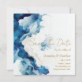 AZURE Marble Dreams Gala | Glitter Save The Date (Vorderseite)