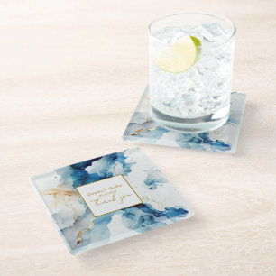 AZURE Marble Dreams Gala   GLITZER SAVE THE DATE Glasuntersetzer