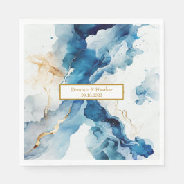 AZURE Marble Dreams Gala | GLITZER SAVE THE DATE Serviette