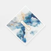 AZURE Marble Dreams Gala | GLITZER SAVE THE DATE Serviette (Ecke)