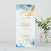 AZURE Marble Dreams Gala Menükarte (Stehend Vorderseite)