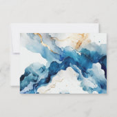 AZURE Marble Dreams Gala RSVP Card Karte (Rückseite)