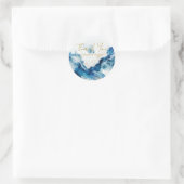 AZURE Marble Dreams Gala Runder Aufkleber (Tasche)
