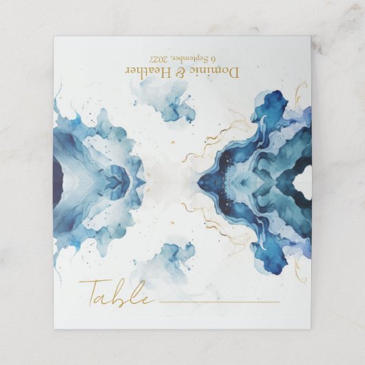AZURE Marble Dreams Gala Table Platzkarte (Außenseite Aufgefaltet)