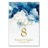 AZURE Marble Dreams Gala Tischnummer (Vorderseite)
