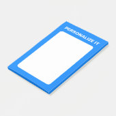 Azure Modern Personalisiert Versatile Post-it Klebezettel (angewinkelt)