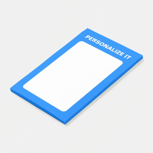 Azure Modern Personalisiert Versatile Post-it Klebezettel (angewinkelt)