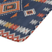 Azure Navy and Terracotta Geometric Tribal Schneidebrett (Ecke)