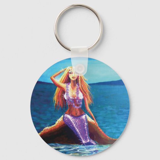 Azure Ocean - Mermaid Art Key Chain Schlüsselanhänger (Vorderseite)