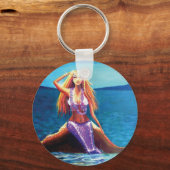 Azure Ocean - Mermaid Art Key Chain Schlüsselanhänger (Vorderseite)