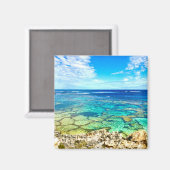 Azure Ocean Reef Magnet (Vorderseite/Rückseite)