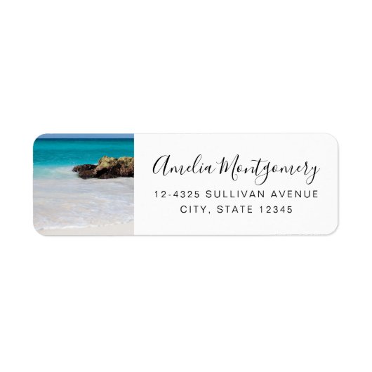 Azure Ocean Sandy Beach Foto (Vorne)
