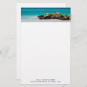Azure Ocean Sandy Beach Foto Briefpapier (Vorne/Hinten)