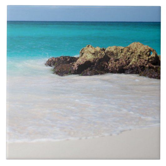 Azure Ocean Sandy Beach Foto Fliese (Vorderseite)