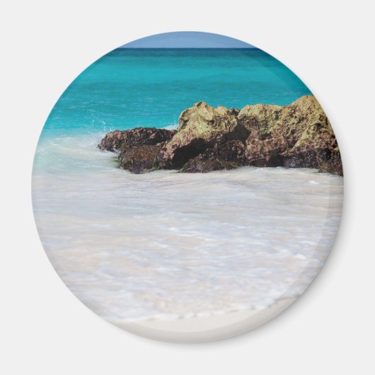 Azure Ocean Sandy Beach Foto Magnet (Vorne)