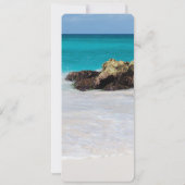 Azure Ocean Sandy Beach Foto Menu Einladung (Rückseite)