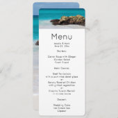 Azure Ocean Sandy Beach Foto Menu Einladung (Vorne/Hinten)