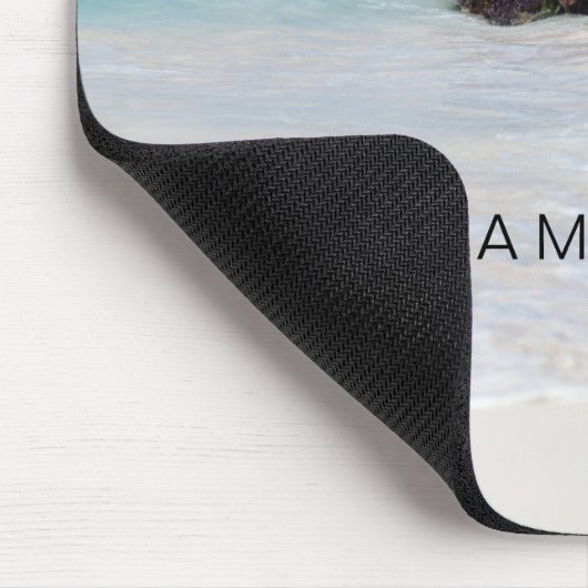 Azure Ocean Sandy Beach Foto Mousepad (Ecke)