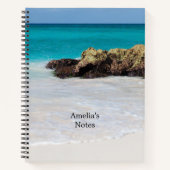 Azure Ocean Sandy Beach Foto Notizblock (Vorderseite)